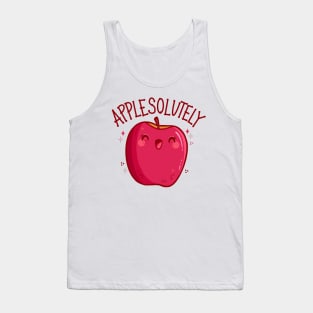 “Applesolutely!” Cute Laughing Apple Tank Top